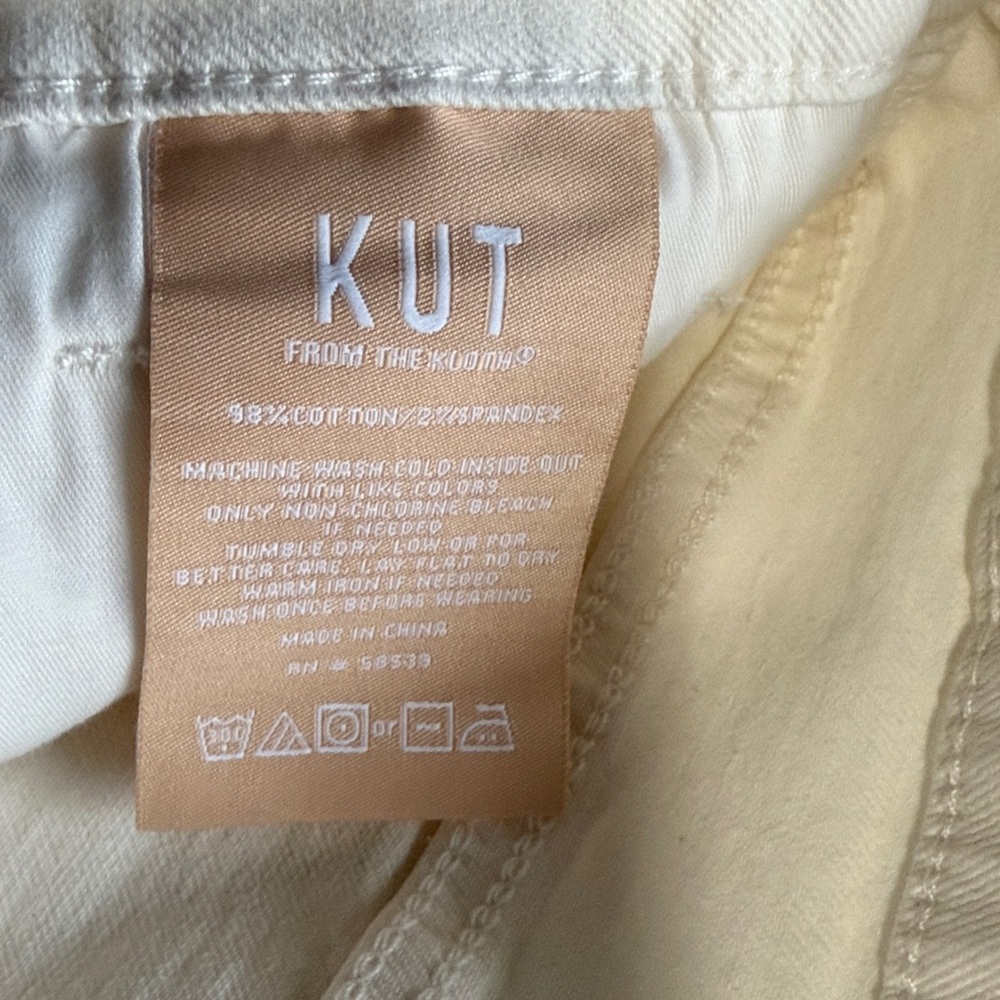 NWT Kut from the Kloth Women's Ankle Jeans Cream - Picture 3 of 4